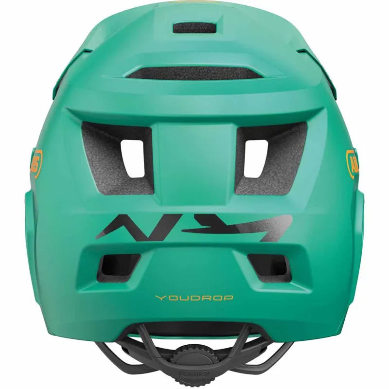 Abus Youdrop Full Face Convertible Youth Helmet in Sage Green-2